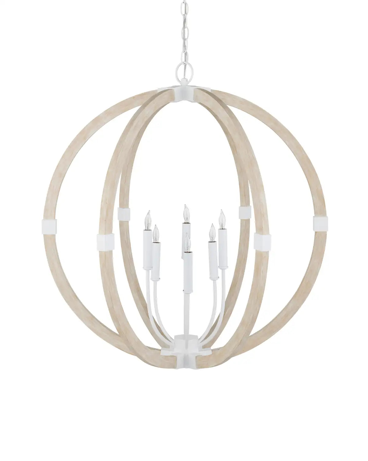 CURREY & COMPANY BASTIAN SANDSTONE ORB CHANDELIER | 9000-1131