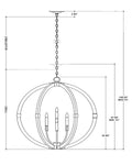 CURREY & COMPANY BASTIAN SANDSTONE ORB CHANDELIER | 9000-1131
