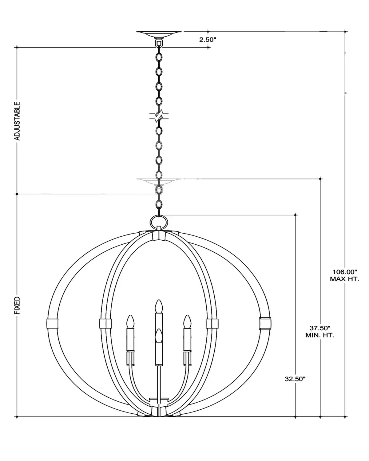 CURREY & COMPANY BASTIAN SANDSTONE ORB CHANDELIER | 9000-1131