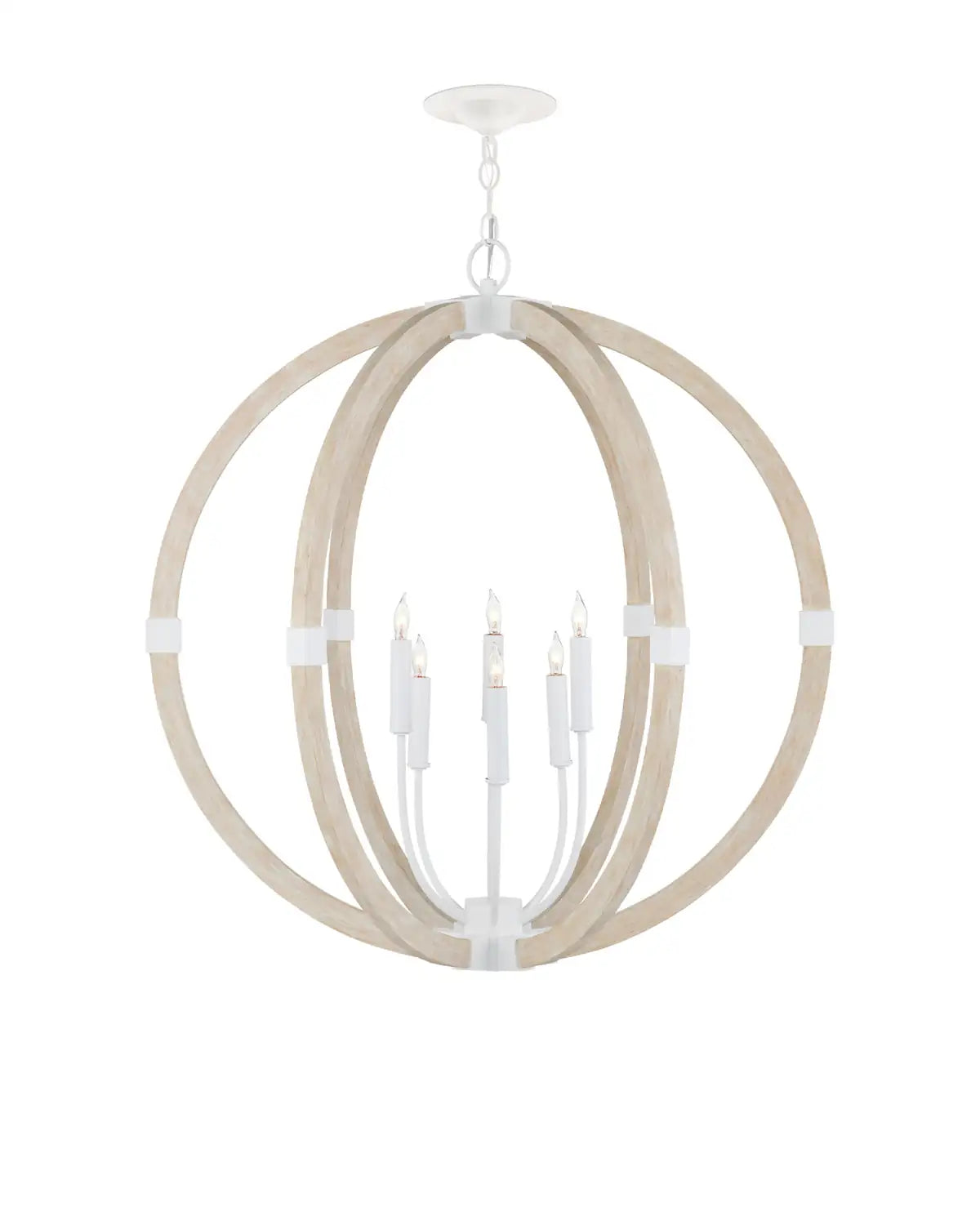 CURREY & COMPANY BASTIAN SANDSTONE ORB CHANDELIER | 9000-1131