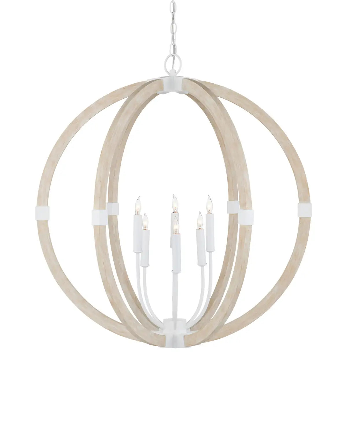 CURREY & COMPANY BASTIAN SANDSTONE ORB CHANDELIER | 9000-1131