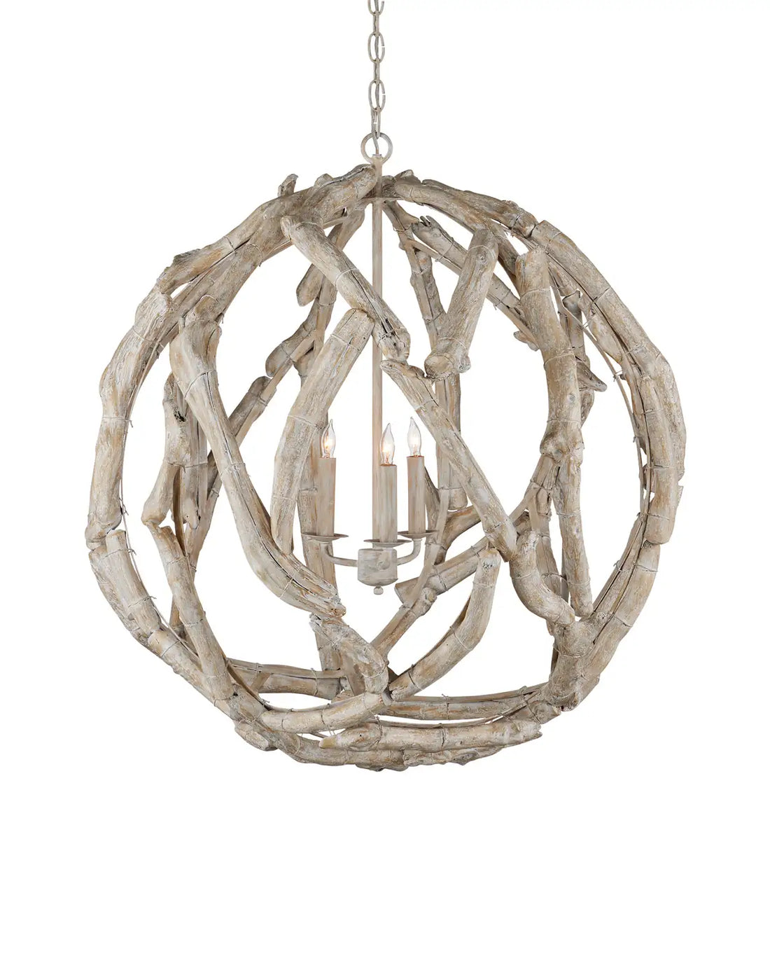 CURREY & COMPANY, DRIFTWOOD ORB CHANDELIER, CHANDELIER LIGHT