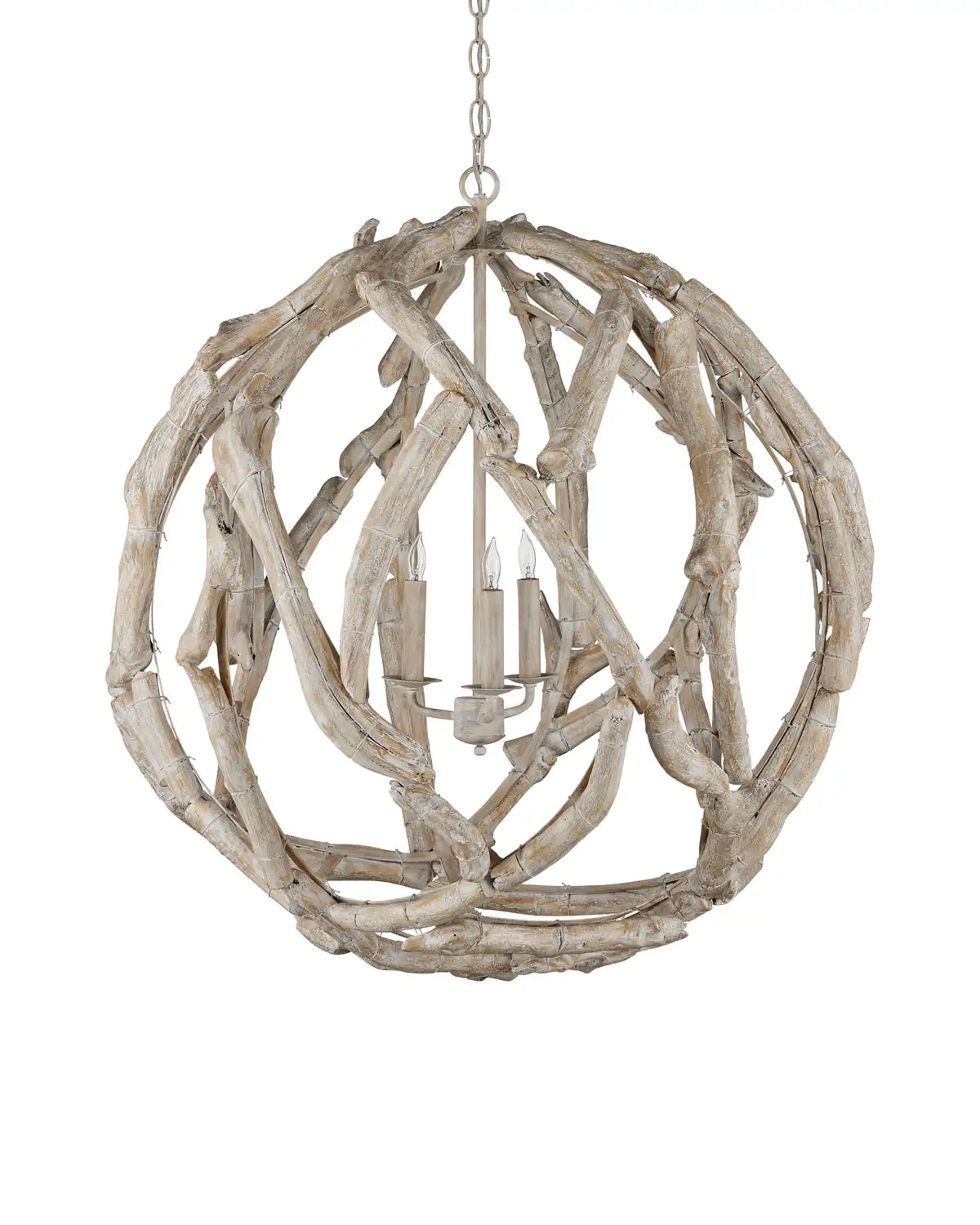 CURREY & COMPANY, DRIFTWOOD ORB CHANDELIER, CHANDELIER LIGHT