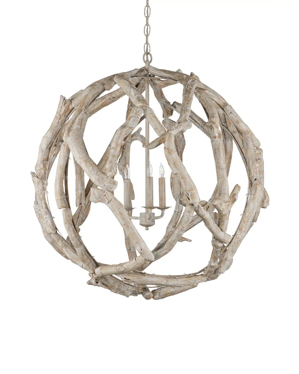 CURREY & COMPANY, DRIFTWOOD ORB CHANDELIER, CHANDELIER LIGHT