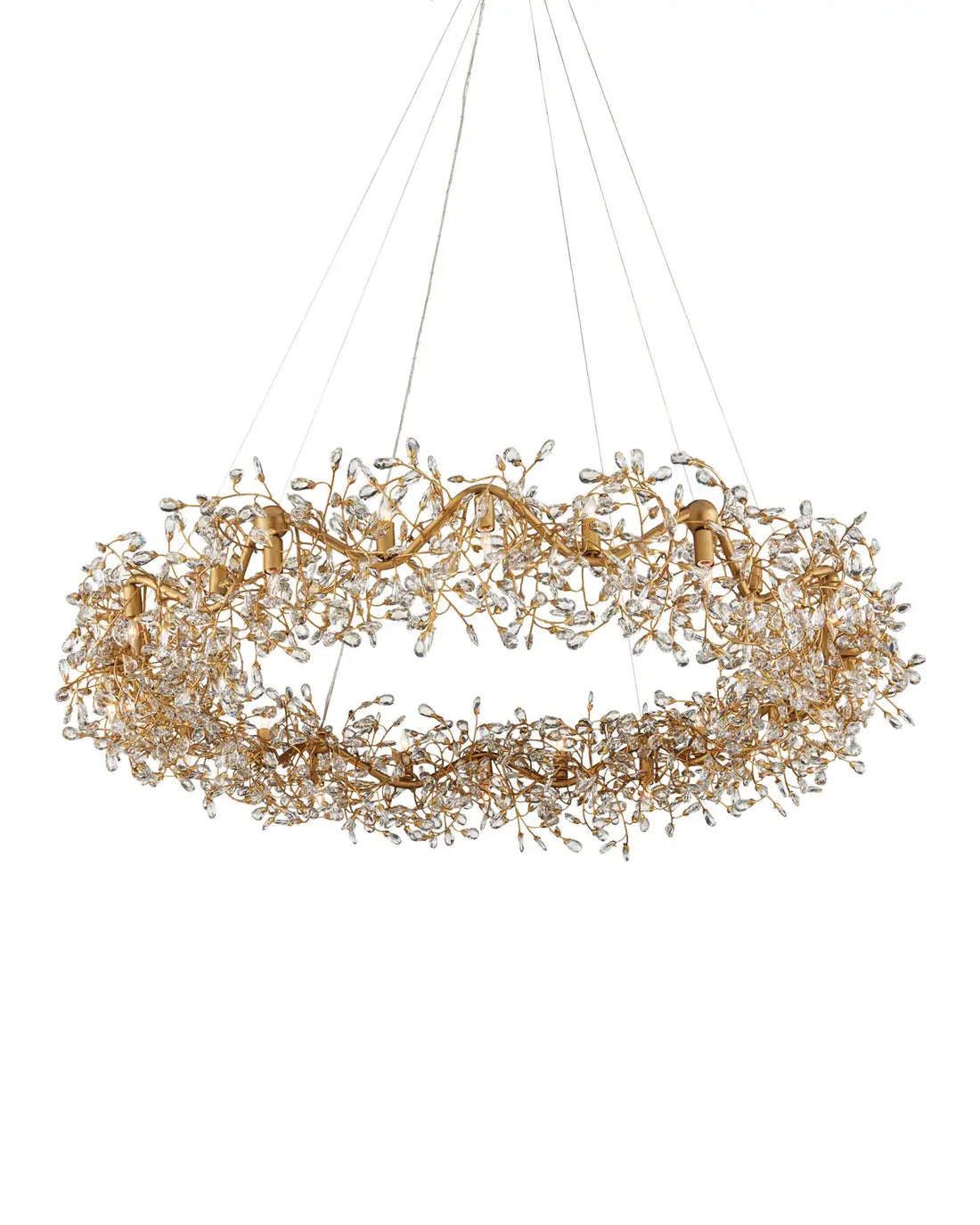 CURREY & COMPANY, CRYSTAL BUD GRANDE RING CHANDELIER, CHANDELIER LIGHT