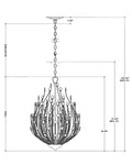 CURREY & COMPANY, DELPHOS CHANDELIER, CHANDELIER LIGHT
