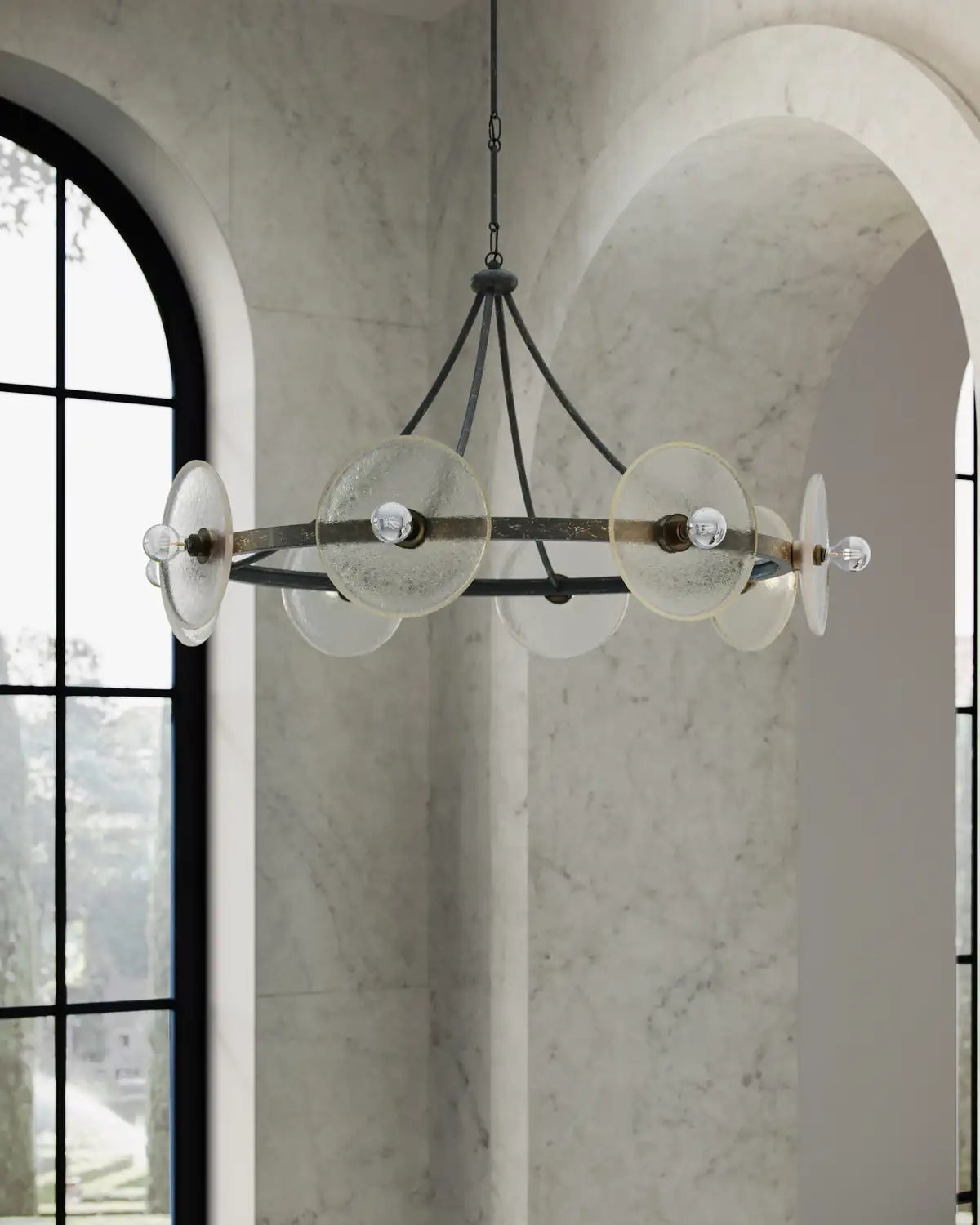 CURREY & COMPANY, CIRCUMSTELLAR DISC CHANDELIER, CHANDELIER LIGHT