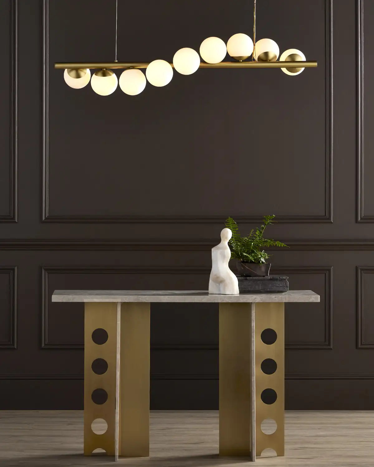 CURREY & COMPANY, BARCAROLLE LINEAR CHANDELIER, CHANDELIER LIGHT