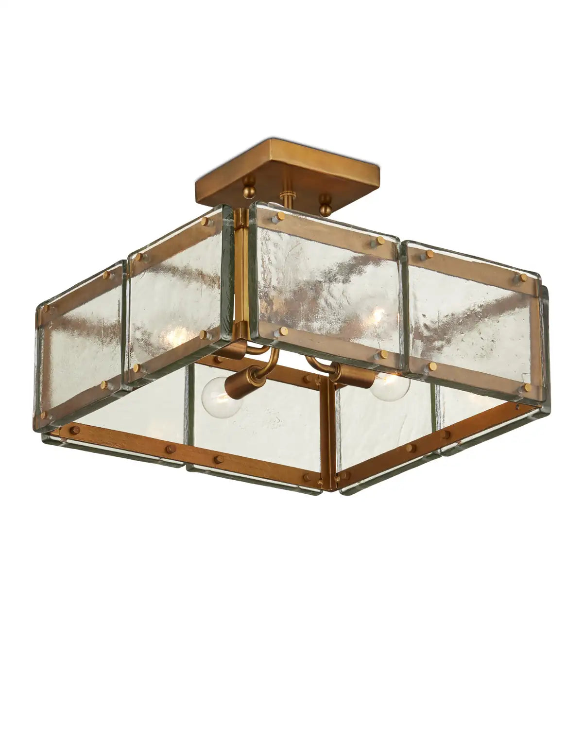 CURREY & COMPANY, COUNTERVAIL SQUARE SEMI-FLUSH MOUNT, SEMI FLUSH MOUNT LIGHT