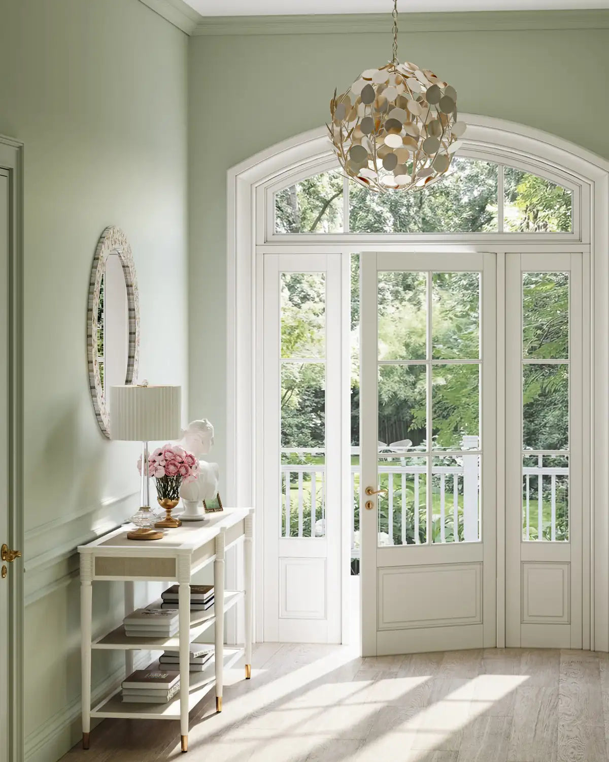 CURREY & COMPANY, LUNARIA ORB CHANDELIER, CHANDELIER LIGHT