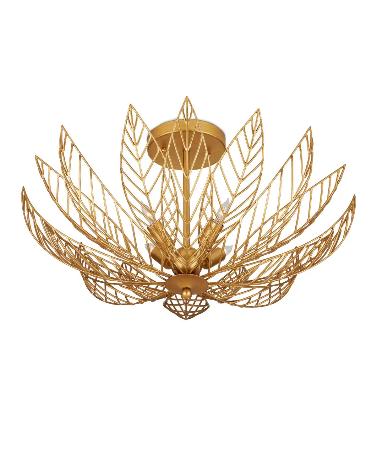 CURREY & COMPANY, LEAFLACE SEMI-FLUSH MOUNT, SEMI FLUSH MOUNT LIGHT