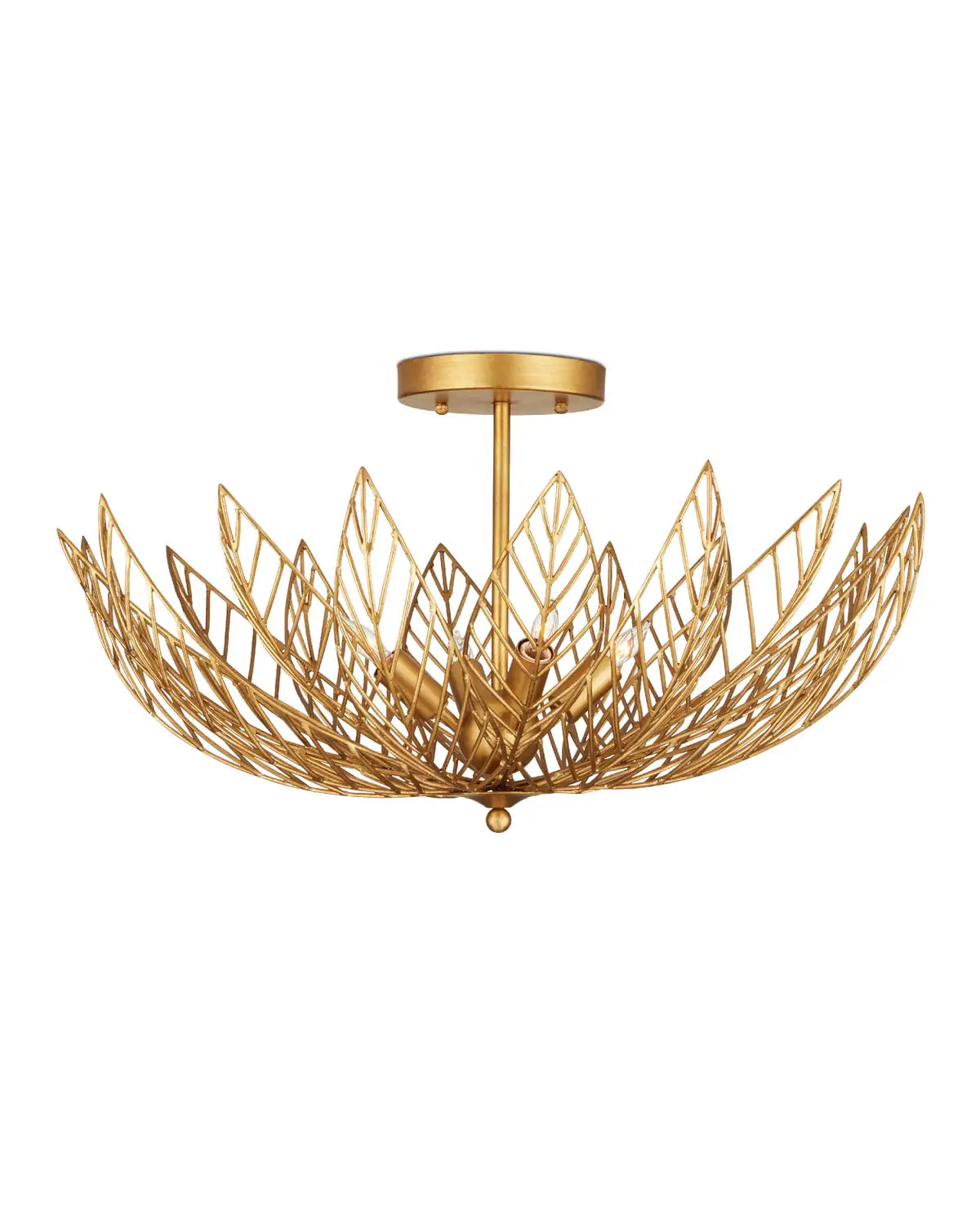 CURREY & COMPANY, LEAFLACE SEMI-FLUSH MOUNT, SEMI FLUSH MOUNT LIGHT