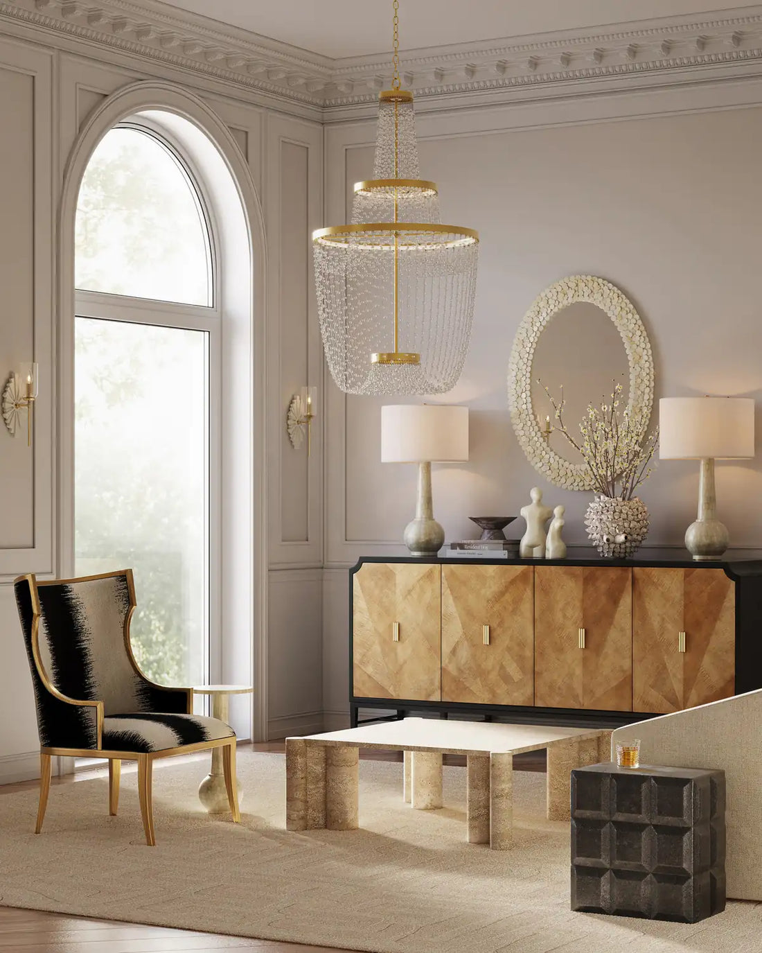CURREY & COMPANY, MADEMOISELLE GRANDE CHANDELIER, CHANDELIER LIGHT