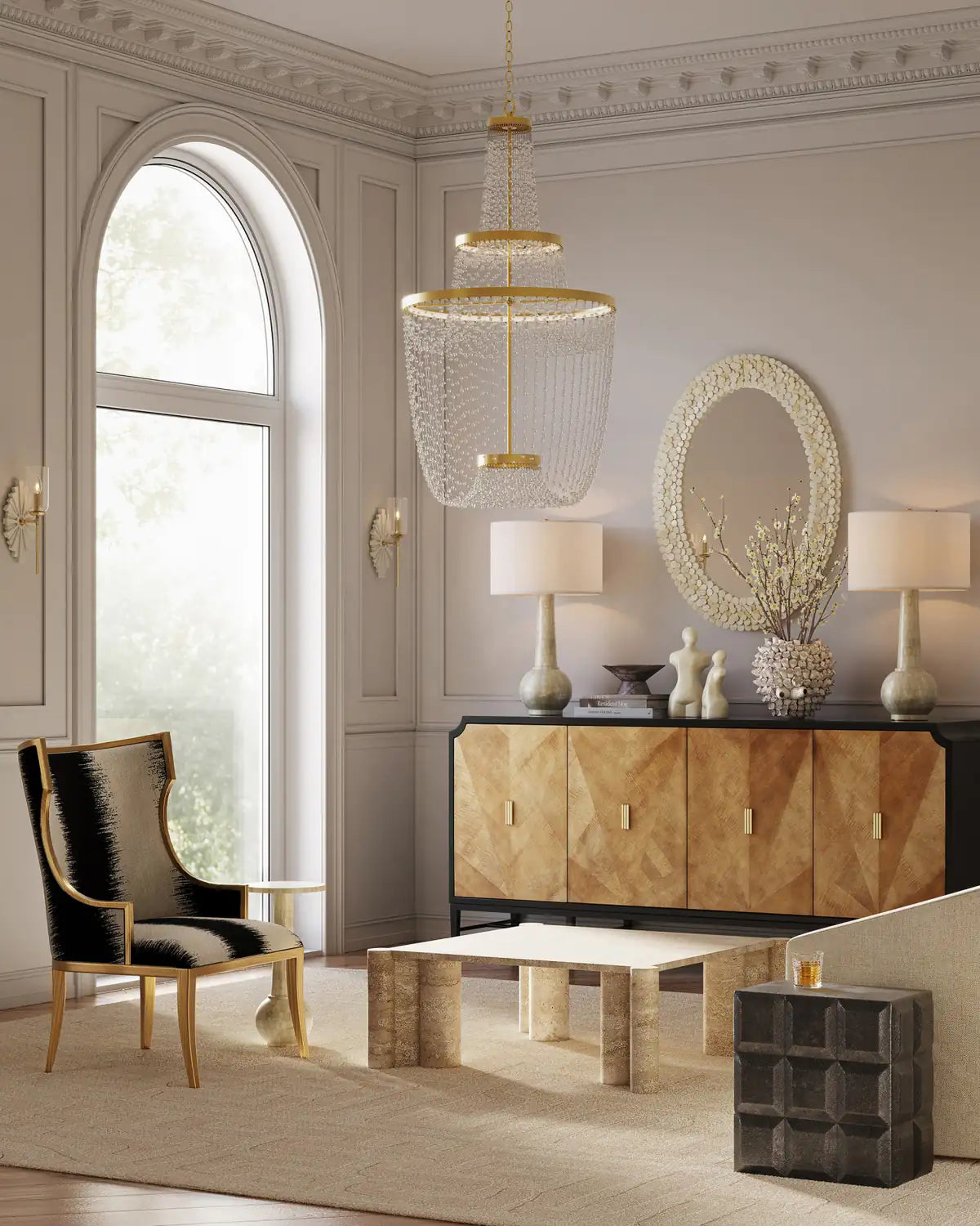 CURREY & COMPANY, MADEMOISELLE GRANDE CHANDELIER, CHANDELIER LIGHT