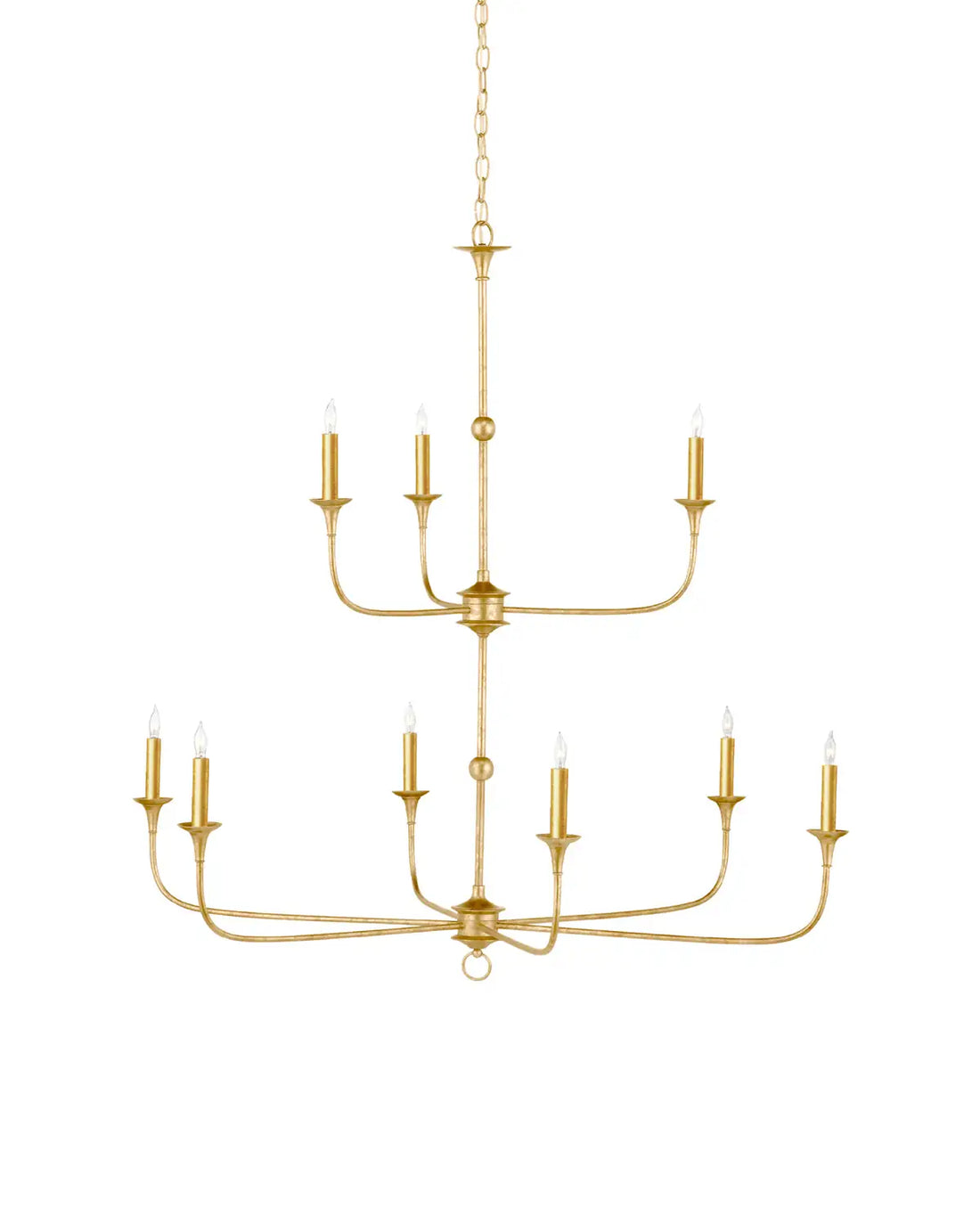CURREY & COMPANY, NOTTAWAY TWO-TIER CHANDELIER, CHANDELIER LIGHT