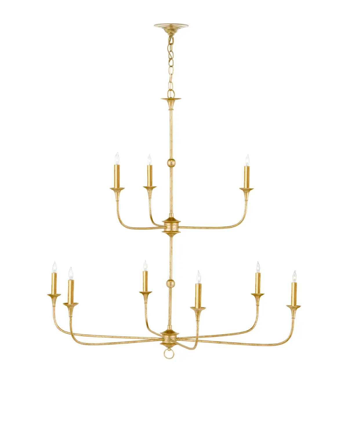 CURREY & COMPANY, NOTTAWAY TWO-TIER CHANDELIER, CHANDELIER LIGHT