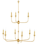 CURREY & COMPANY, NOTTAWAY TWO-TIER CHANDELIER, CHANDELIER LIGHT