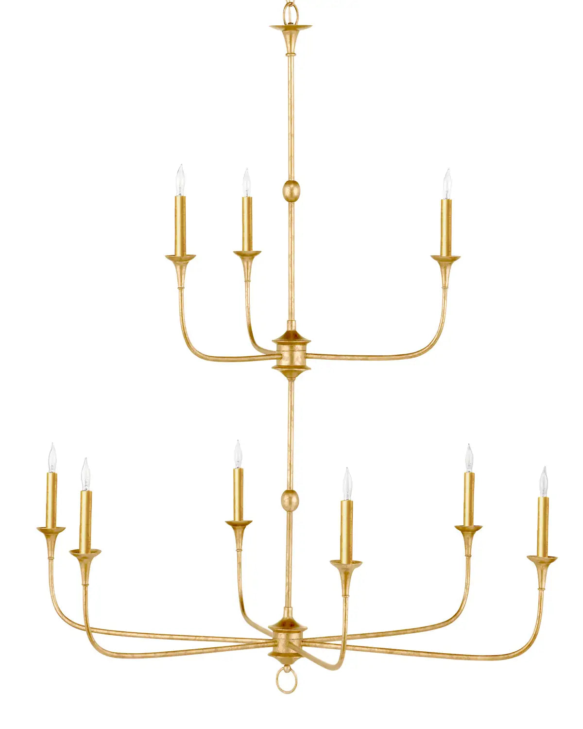 CURREY & COMPANY, NOTTAWAY TWO-TIER CHANDELIER, CHANDELIER LIGHT
