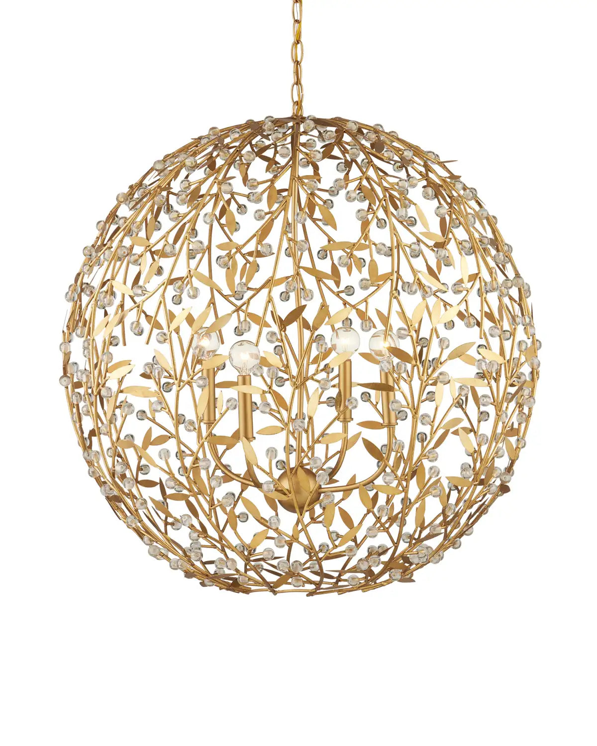 CURREY & COMPANY, SECRET GARDEN ORB CHANDELIER, CHANDELIER LIGHT