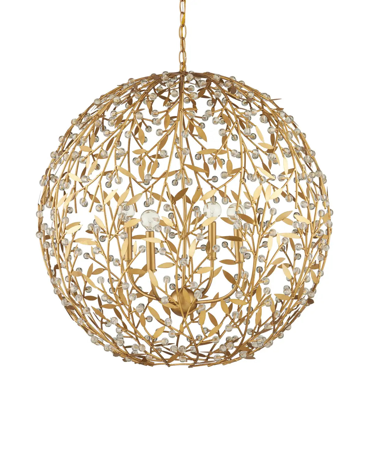 CURREY & COMPANY, SECRET GARDEN ORB CHANDELIER, CHANDELIER LIGHT