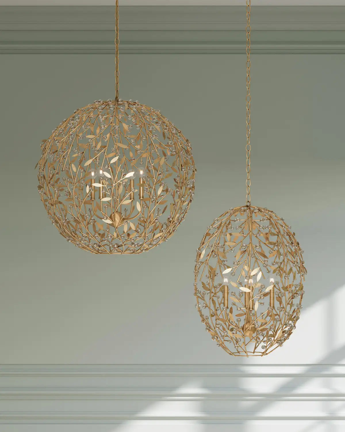 CURREY & COMPANY, SECRET GARDEN CHANDELIER, CHANDELIER LIGHT