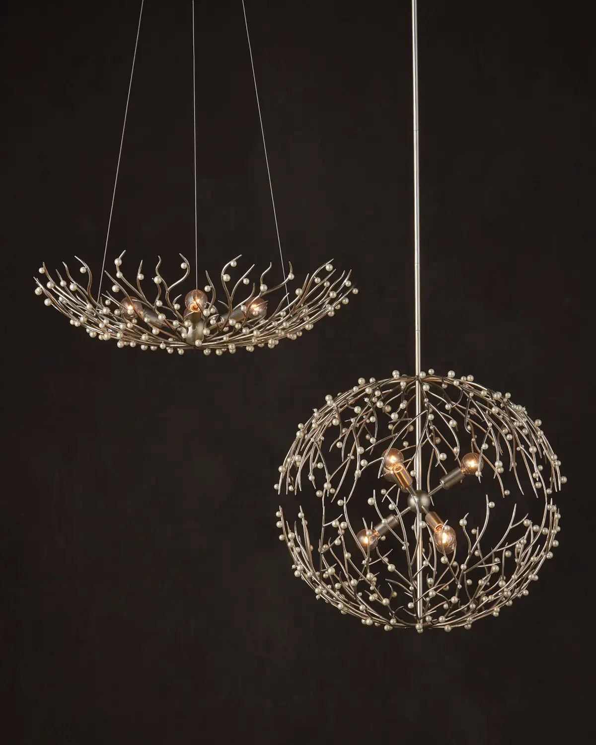 CURREY & COMPANY, SHINJU PEARL ORB CHANDELIER, CHANDELIER LIGHT