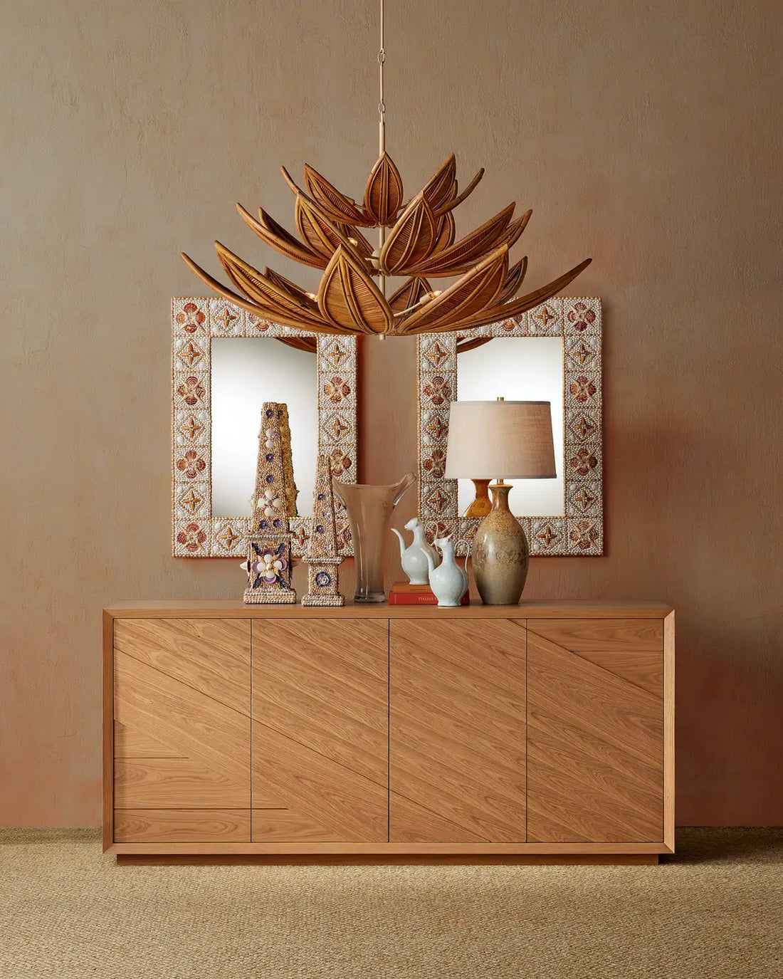 CURREY & COMPANY, CUBANA THREE-TIER CHANDELIER, CHANDELIER LIGHT