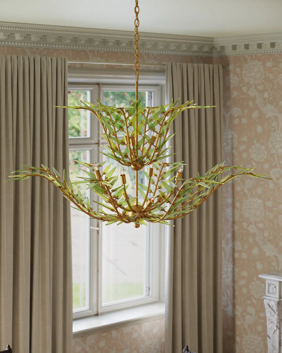 CURREY & COMPANY, BABYLON TWO-TIER CHANDELIER, CHANDELIER LIGHT