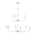 CURREY & COMPANY, NOTTAWAY TWO-TIER CHAMPAGNE CHANDELIER, CHANDELIER LIGHT