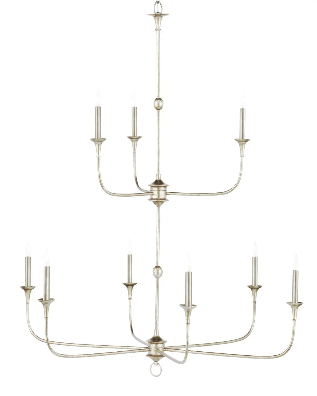 CURREY & COMPANY, NOTTAWAY TWO-TIER CHAMPAGNE CHANDELIER, CHANDELIER LIGHT