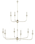 CURREY & COMPANY, NOTTAWAY TWO-TIER CHAMPAGNE CHANDELIER, CHANDELIER LIGHT