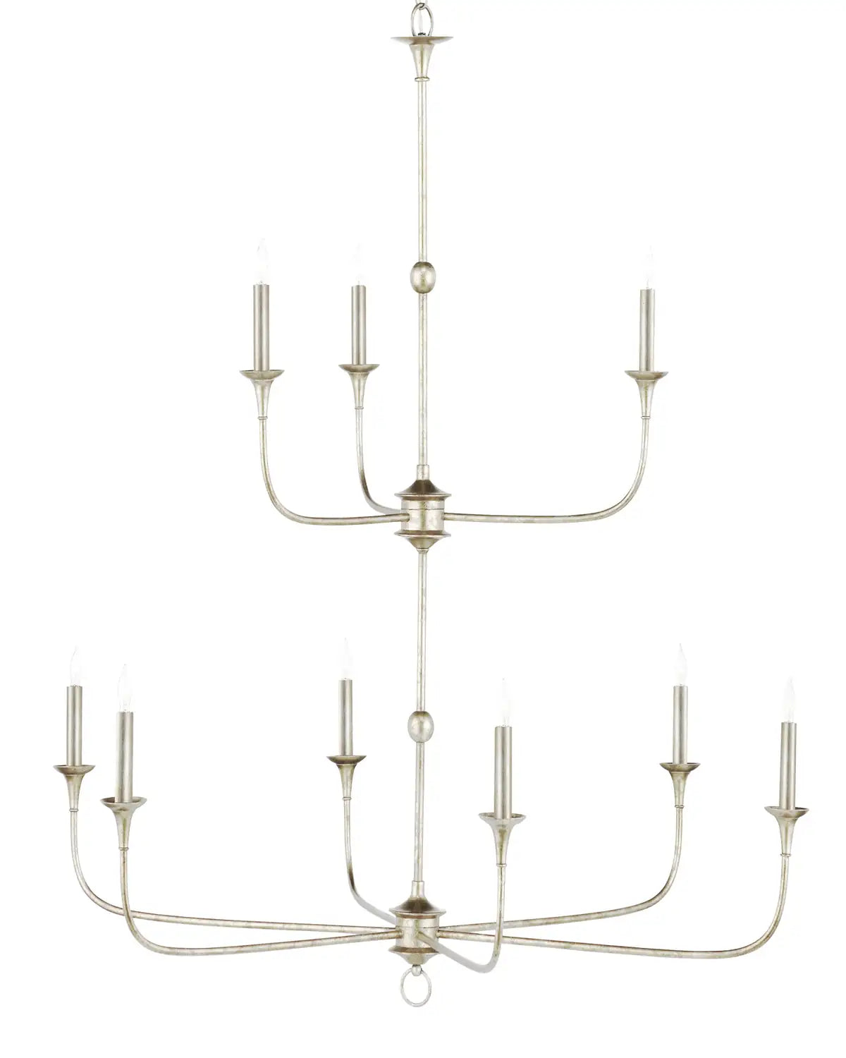 CURREY & COMPANY, NOTTAWAY TWO-TIER CHAMPAGNE CHANDELIER, CHANDELIER LIGHT