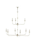 CURREY & COMPANY, NOTTAWAY TWO-TIER CHAMPAGNE CHANDELIER, CHANDELIER LIGHT
