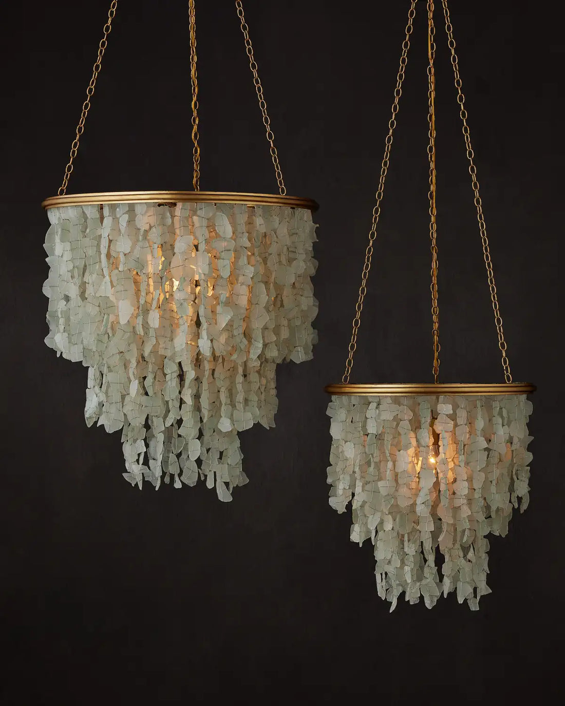 CURREY & COMPANY, VERRE DE MER CHANDELIER, CHANDELIER LIGHT