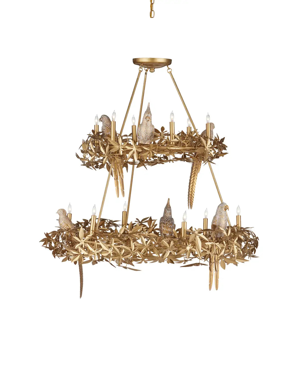 CURREY & COMPANY, AVIARY TWO-TIER CHANDELIER, CHANDELIER LIGHT