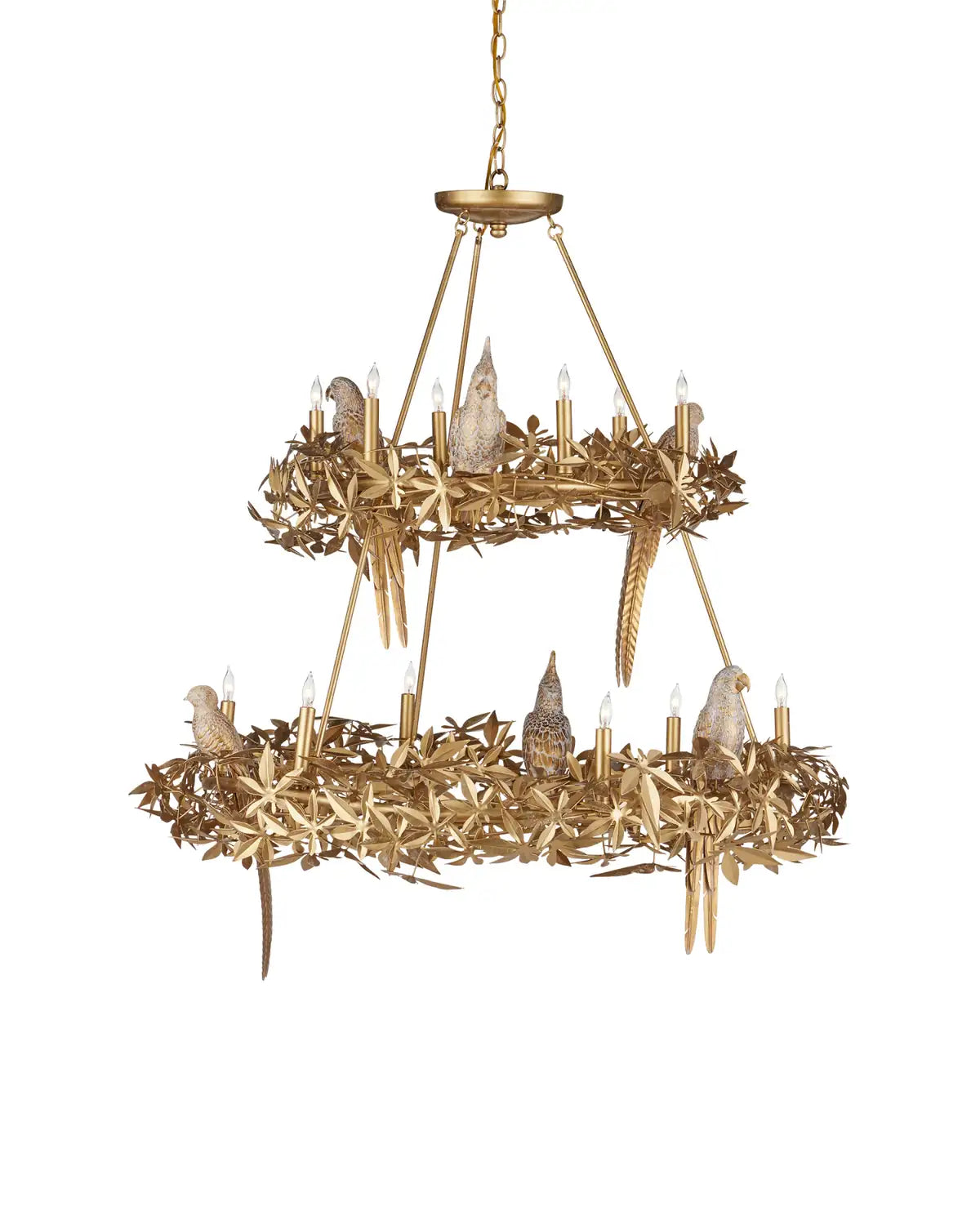 CURREY & COMPANY, AVIARY TWO-TIER CHANDELIER, CHANDELIER LIGHT