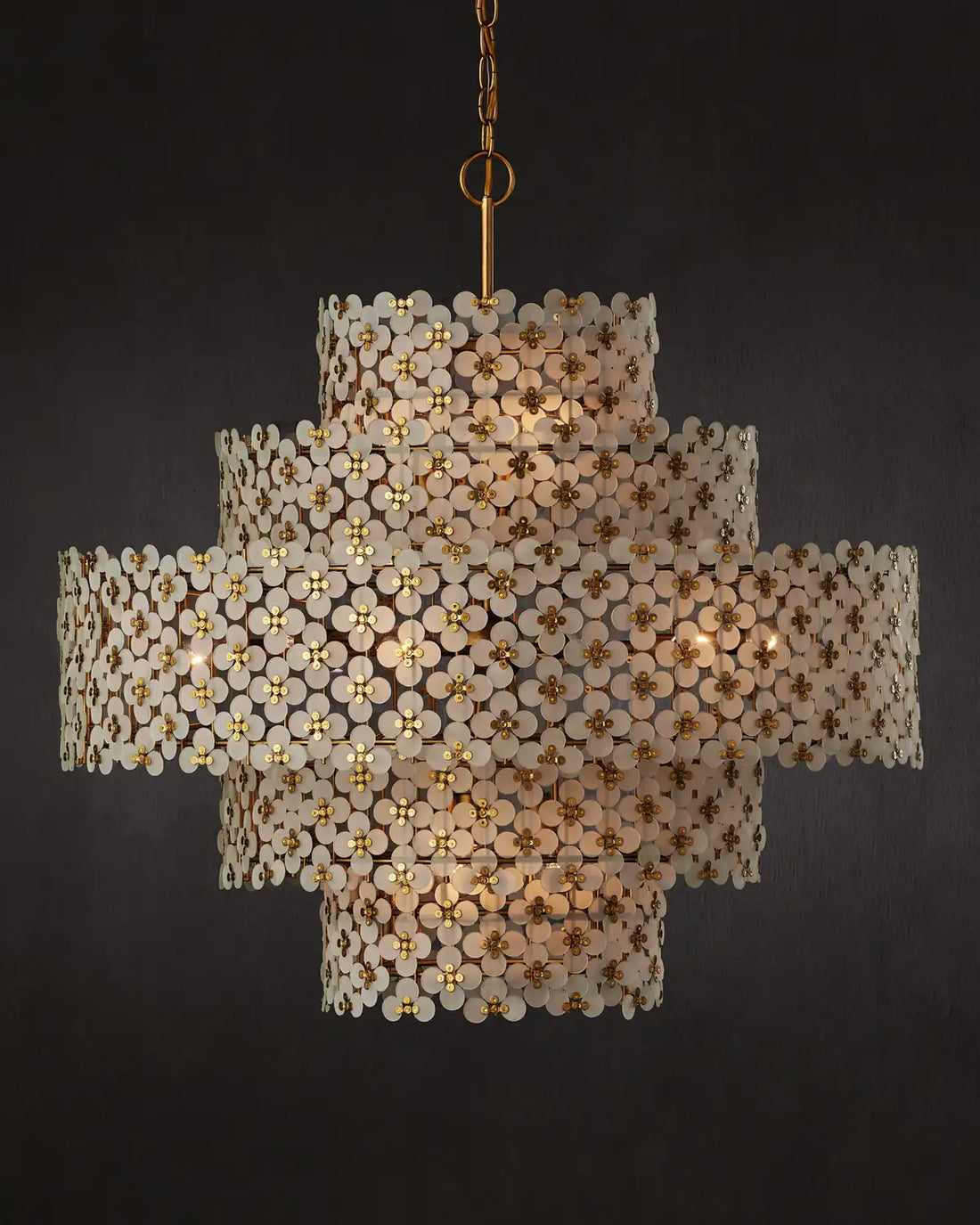 CURREY & COMPANY, SPRING FLOWER CHANDELIER, CHANDELIER LIGHT
