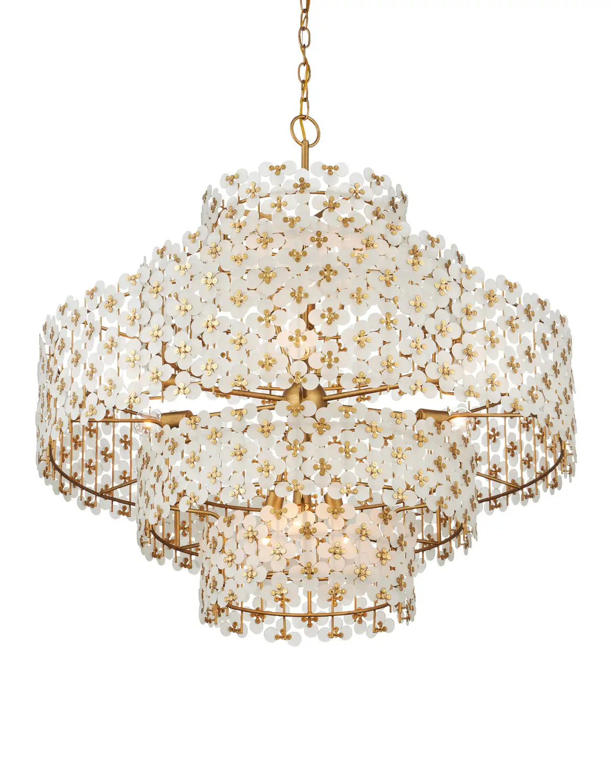 CURREY & COMPANY, SPRING FLOWER CHANDELIER, CHANDELIER LIGHT
