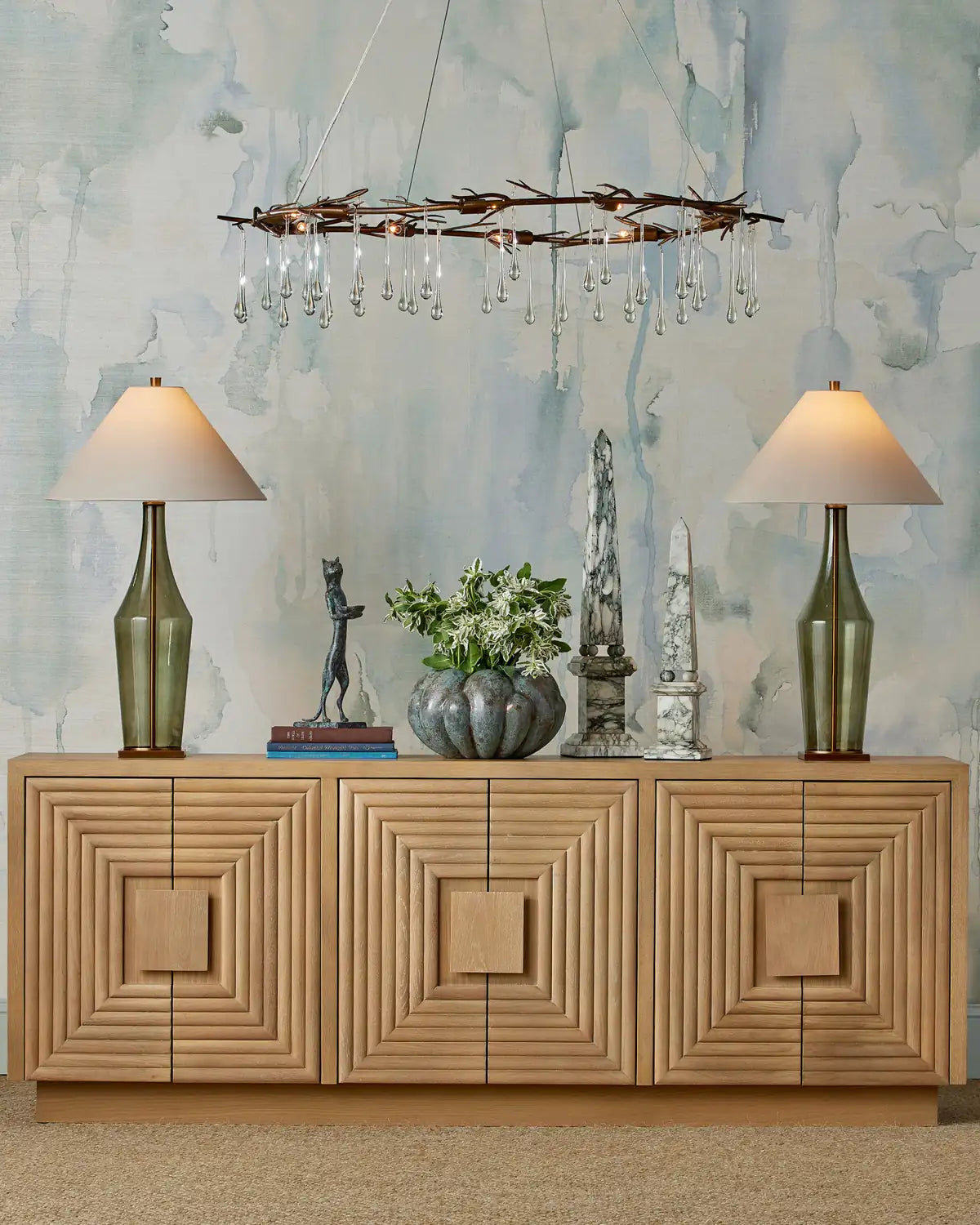 CURREY & COMPANY, MORNING GROVE CHANDELIER, CHANDELIER LIGHT