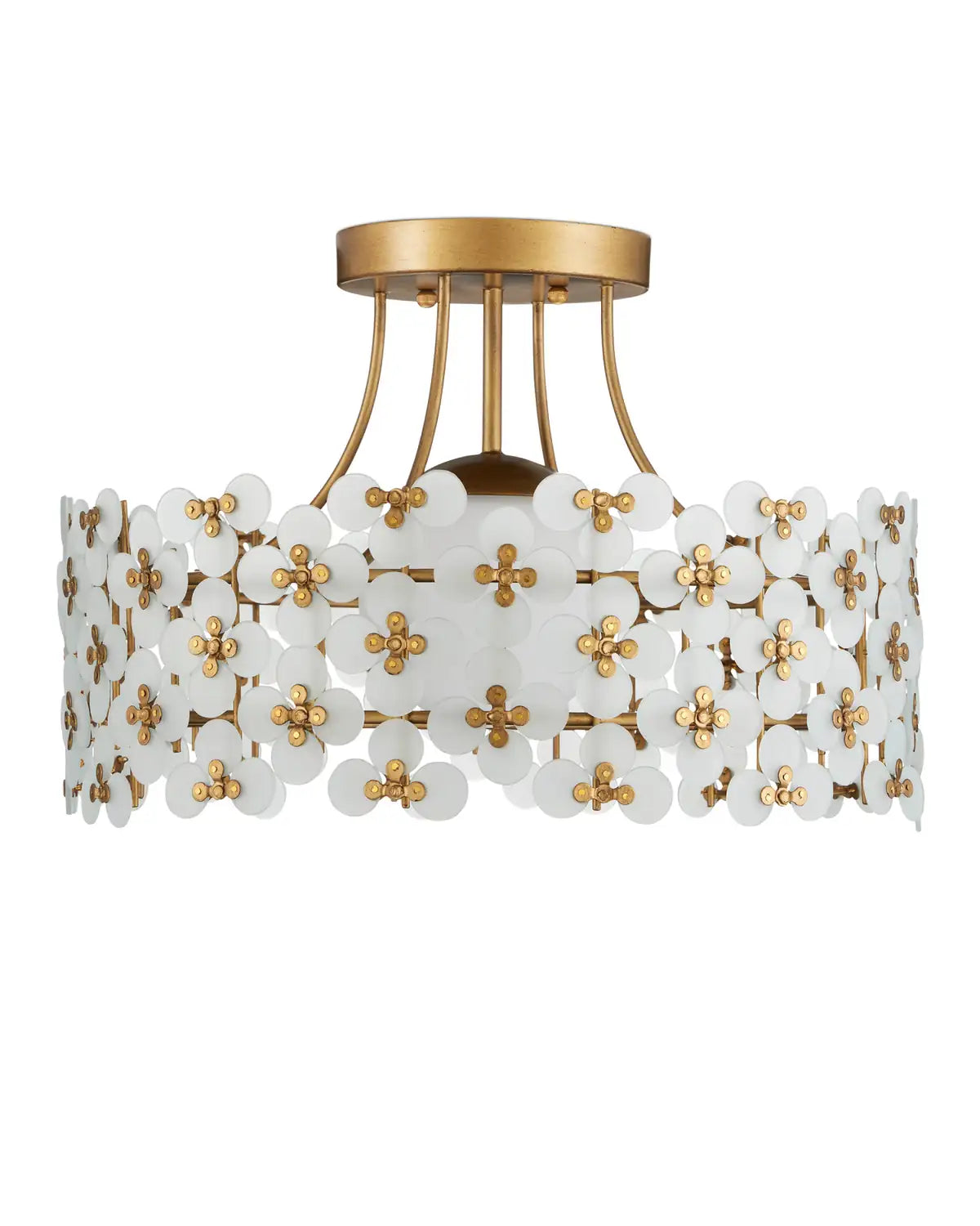 CURREY & COMPANY, SPRING FLOWER SEMI-FLUSH MOUNT, SEMI FLUSH MOUNT LIGHT