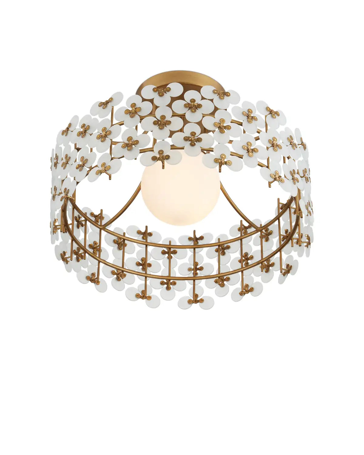 CURREY & COMPANY, SPRING FLOWER SEMI-FLUSH MOUNT, SEMI FLUSH MOUNT LIGHT