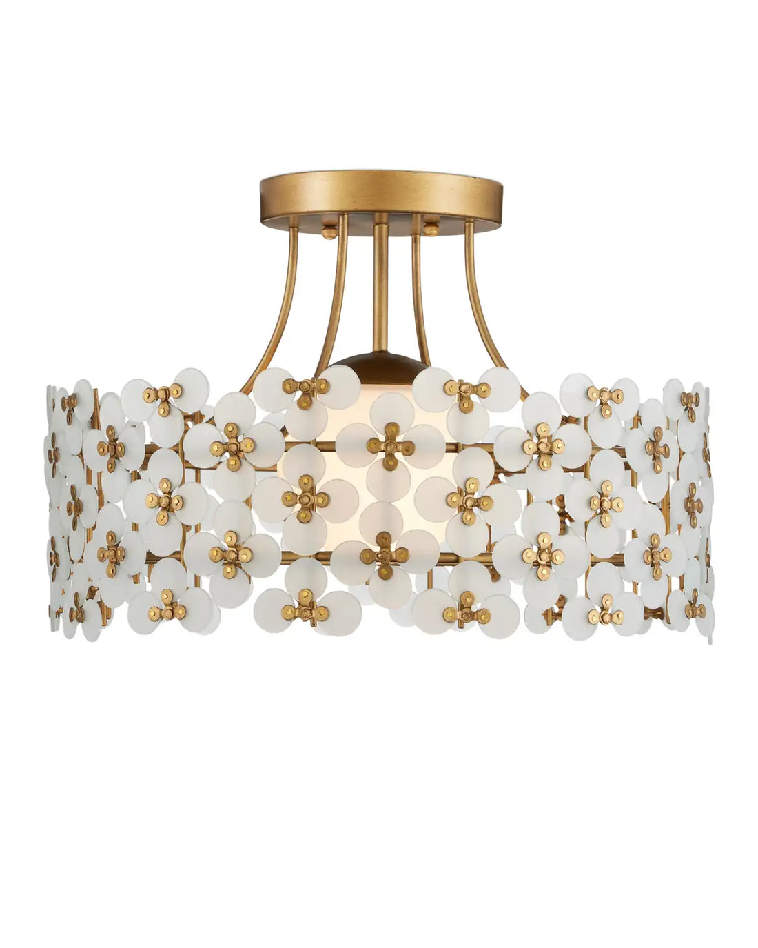CURREY & COMPANY, SPRING FLOWER SEMI-FLUSH MOUNT, SEMI FLUSH MOUNT LIGHT
