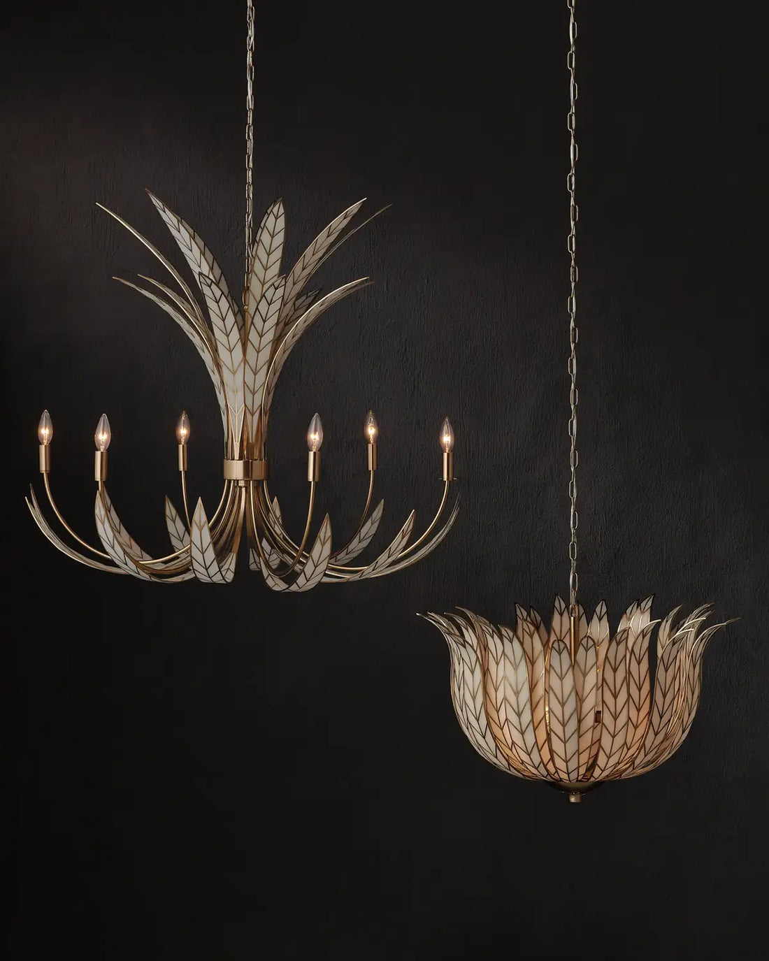 CURREY & COMPANY, LAMINA BOWL CHANDELIER, CHANDELIER LIGHT