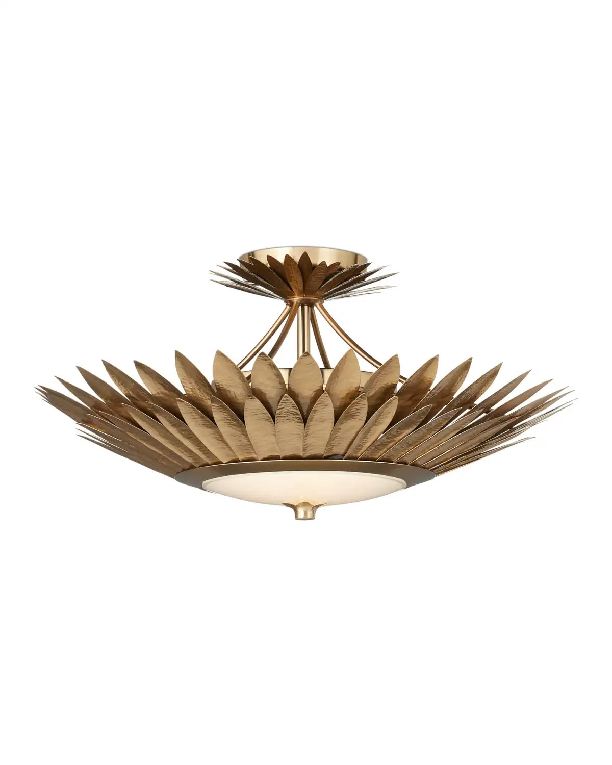 CURREY & COMPANY, PLUMAGE SEMI-FLUSH MOUNT, SEMI FLUSH MOUNT LIGHT
