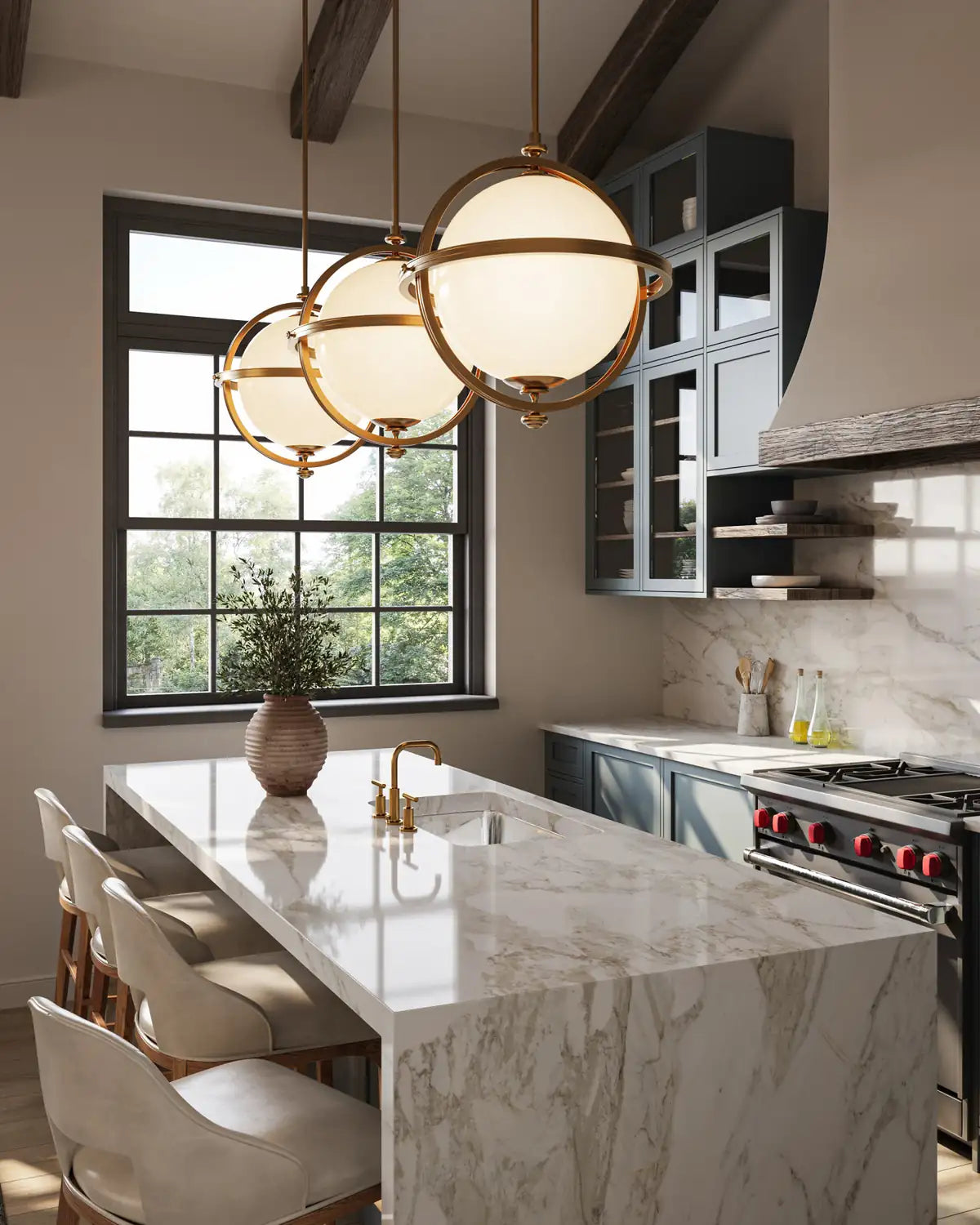 CURREY & COMPANY, ASTRAL PENDANT, PENDANT LIGHT