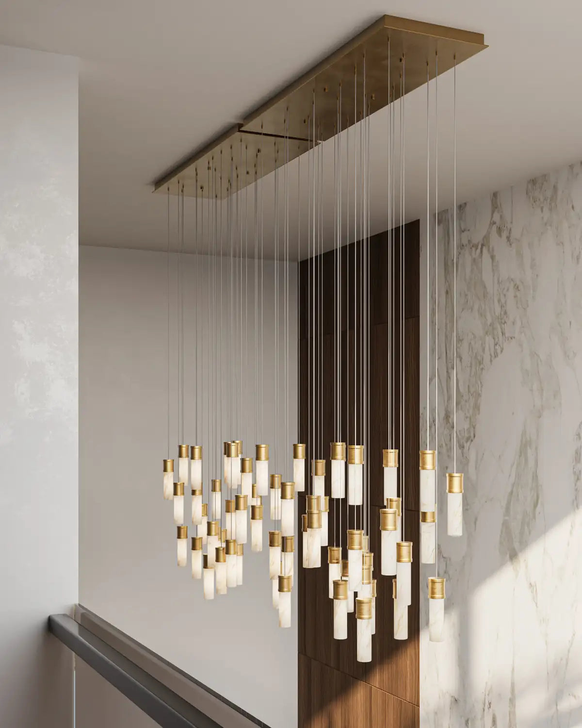 CURREY & COMPANY, CANNULA LINEAR MULTI-DROP PENDANT, PENDANT LIGHT