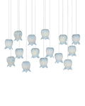 CURREY & COMPANY, POLPO BLUE LINEAR MULTI-DROP PENDANT, PENDANT LIGHT