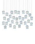 CURREY & COMPANY, POLPO BLUE LINEAR MULTI-DROP PENDANT, PENDANT LIGHT
