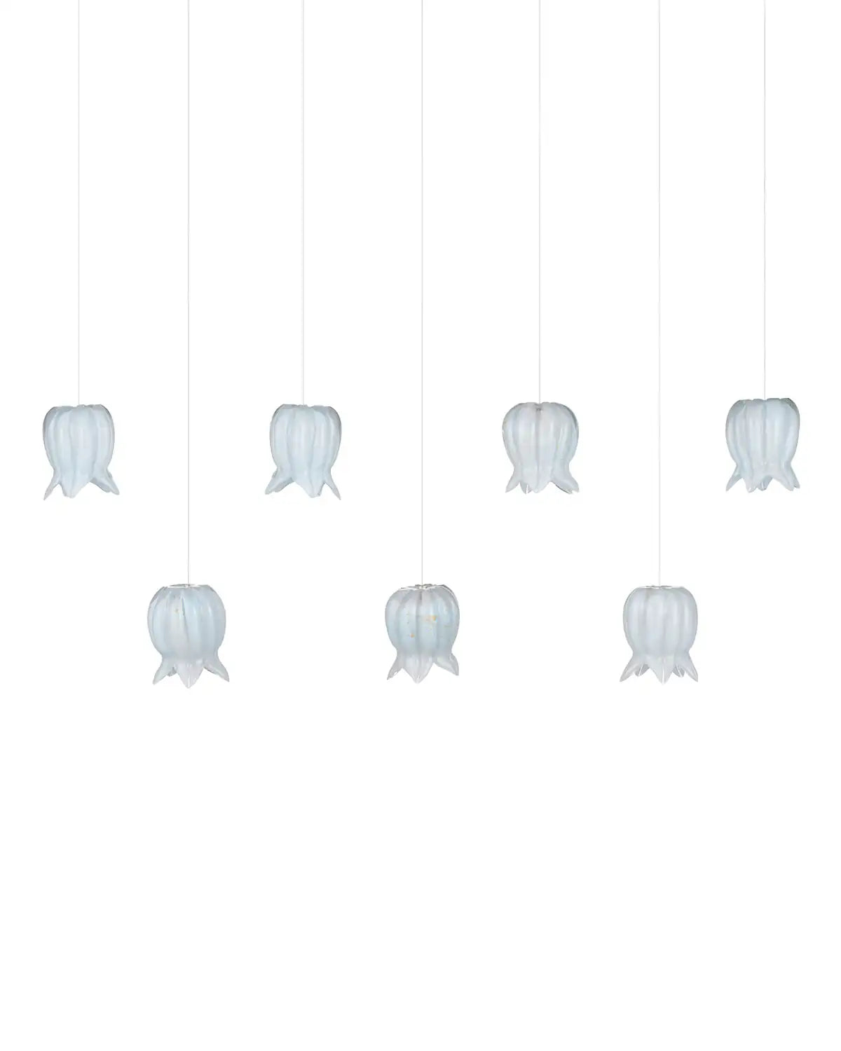 CURREY & COMPANY, POLPO BLUE LINEAR MULTI-DROP PENDANT, PENDANT LIGHT