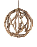 CURREY & COMPANY, DRIFTWOOD ORB CHANDELIER, CHANDELIER LIGHT